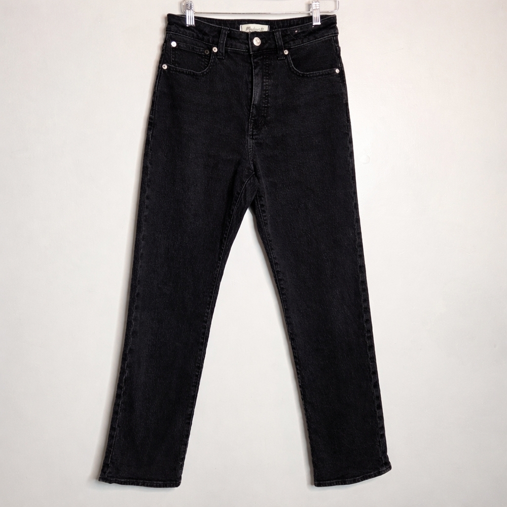 Madewell Curvy 90s Straight Jeans Black Wash Size 26 High Rise
